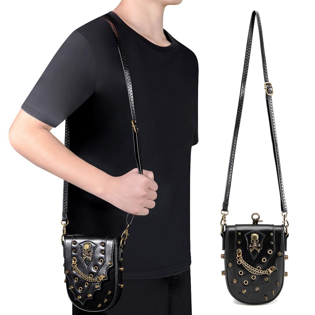 Средневековая ретро-сумка для пельменей из ПУ в стиле тяжелой промышленности, оригинальный женский кошелек на одно плечо для мобильного телефона и монет