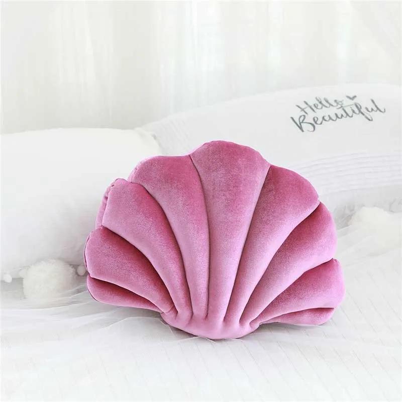 Имитация морской ракушки плюшевая подушка детская кукла декоративная подушка подарок на день рождения для девочек украшение дома