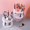 49frames Compartment Large Capacity Makeup Brush Organizer Multi Hole Pen Insert Round Brush Holder Plastic Brush Storage Tube