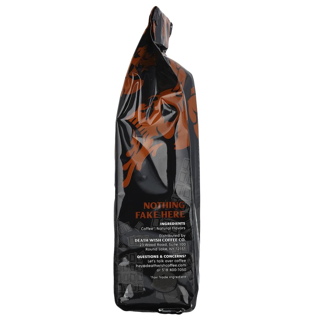 Death Wish Coffee Ароматизированный молотый кофе, шоколад с лесным орехом, 10 унций (283 г)