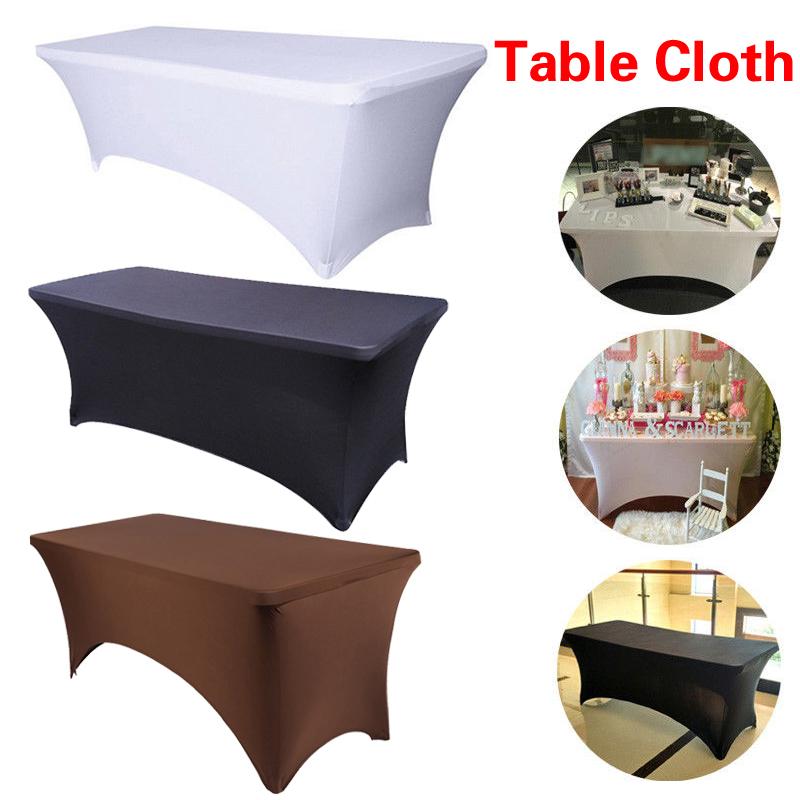 Fashion Luxury Cocktail Hotel High Stretch Wedding Hotel Birthday Table Cover Elastic Table Long Table Cloth Set Tablecloth Decoration