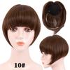Fringe Bangs Synthetic Hair Extensions Clip In Bangs 6 Inch Short Straight Hairpiece Front Neat Bang Two Side Blonde