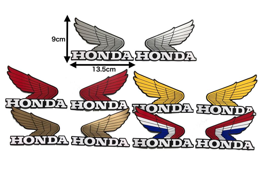 Универсальный, 5 цветов на выбор, Наклейка Honda Honda Wing, Водонепроницаемый, Светостойкий тип, Гоночный (Золото), Левый и правый 1 комплект
