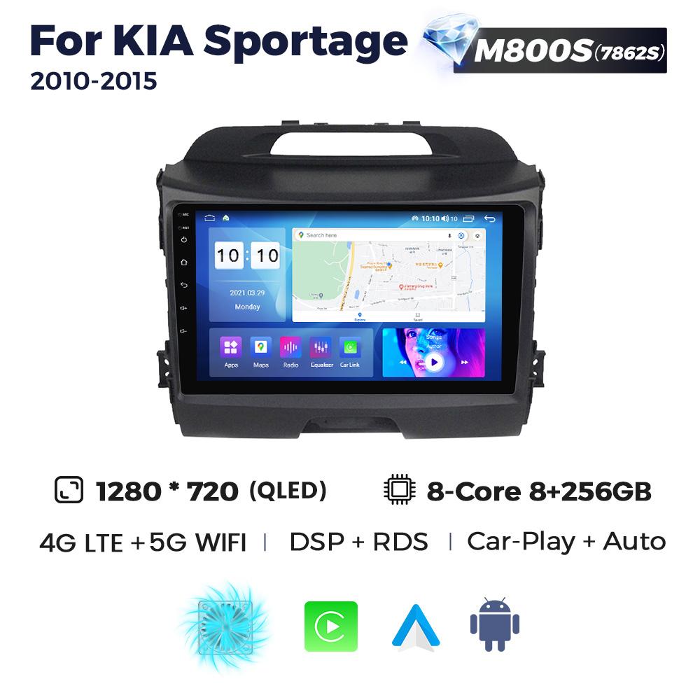 Navifly Android 13 автомобильный радиоприемник мультимедиа аудиоплеер для KIA Sportage 3 2010-2015 GPS беспроводной Carplay автосистемы стерео 2Din