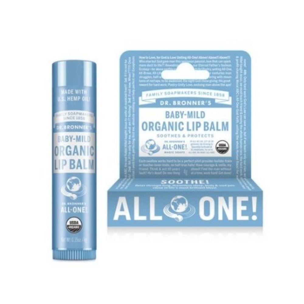 Dr. Bronner's Baby Mild Organic Lip Balm 4g, 1 Pack