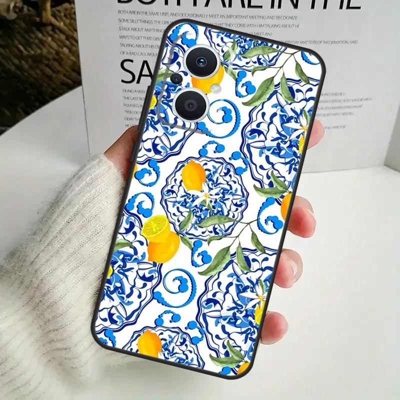 Mediterranean Lemon Case For OPPO Reno 11F 10 Pro 4 5 6 7 8 Lite 4Z 5Z 8T OPPO Find X6 X5 Pro X2 X3 Neo Cover