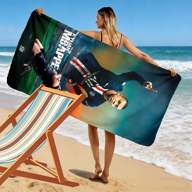Kylian Mbappé Pride Beach Towel, Large Soft Quick Dry Towel for Beach Camping Swimming