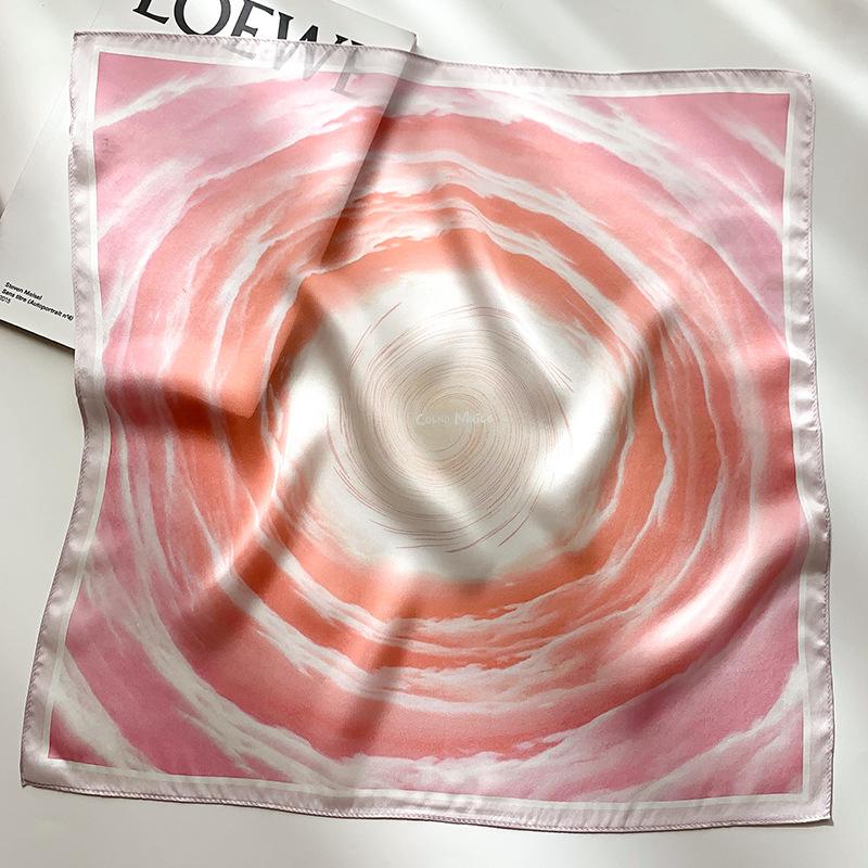 53 * 53cm Mulberry Silk Small Square Scarf Multifunctional Professional Fashion Decoration Silk Scarf For Spring And Autumn Warmth Shawl