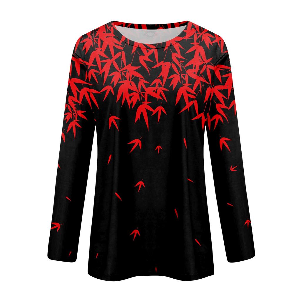 Рубашки с длинным рукавом для женщин, милые футболки с графическим принтом, блузки, повседневные базовые топы больших размеров, пуловеры