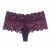 Сексуальные женские однотонные прозрачные бесшовные трусики с низкой талией, женские кружевные трусики с цветочным принтом на бедрах