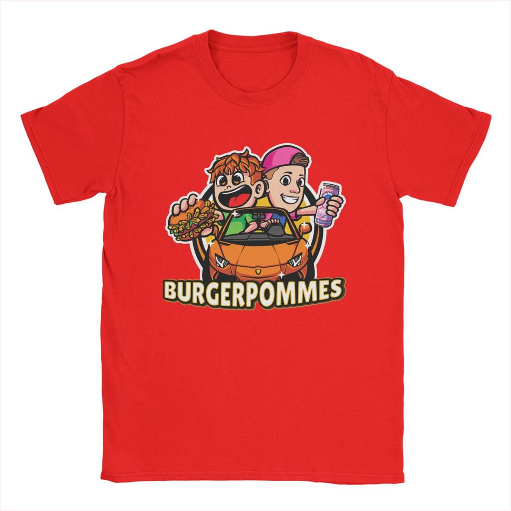 Men Women's Burgerpommes LukasBS ICrimax Graphic Shirts Merch Vintage Cotton T Shirts Top Tee Clothes Summer