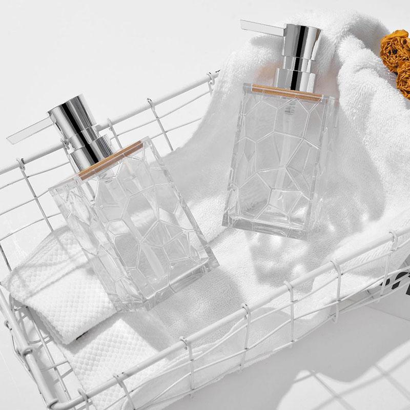 Hand Sanitizer Bottle Shampoo Bottle Shower Gel Bottle Bathroom Accessories Soap Dispenser 320ML Transparent Glass Lotion Bottle