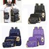 4 шт./компл. Детская школьная сумка, большой рюкзак для девочек и мальчиков, дорожный рюкзак, пенал++