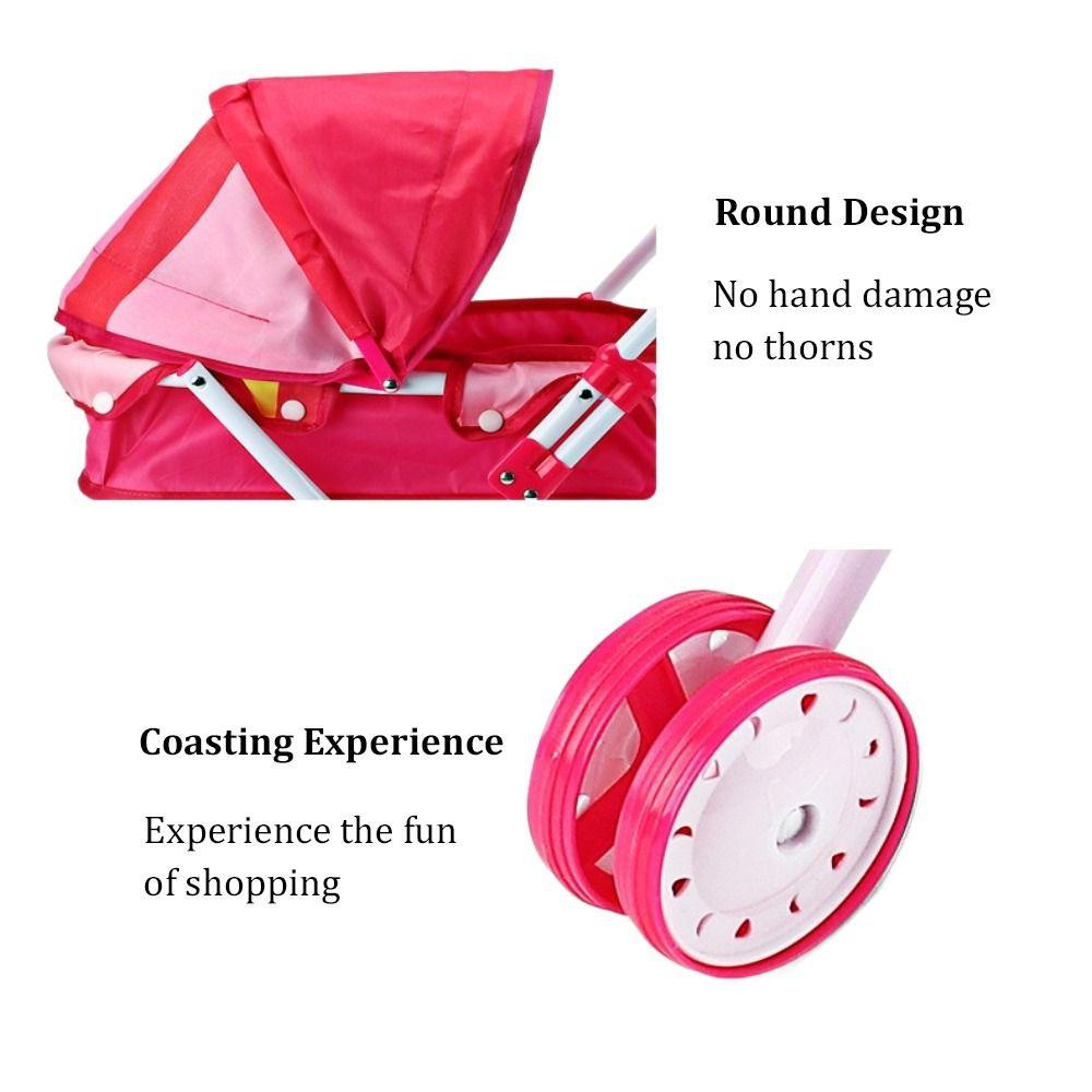 Iron Support Frame Baby Stroller Plastic + Metal Furniture Toy Little Girls Boys