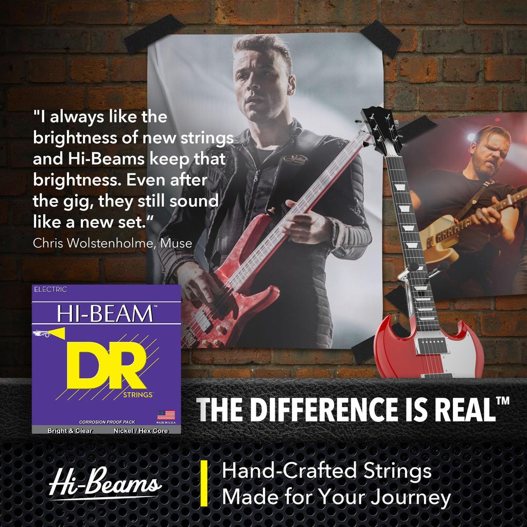 Струны для электрогитары DR Strings MTR-10, HI-BEAM Никелированные, .010-.046