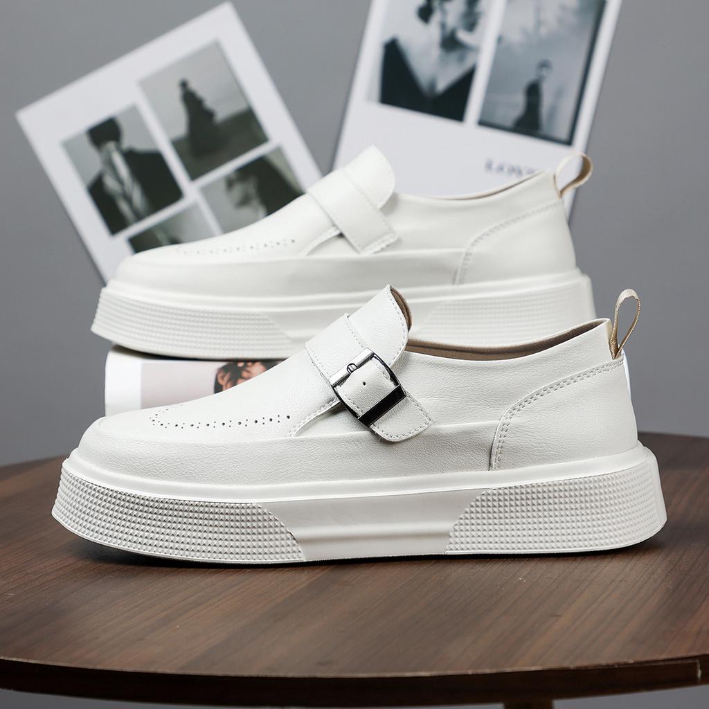 Fashion PU Leather Loafers Men Classic Soft Mens Casual Shoes Thick Sole Male Slip-on Footwear Outdoor Business Shoes Sneakers