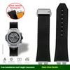 27x18 мм Ремешок с быстрой застежкой для HUBLOT Hublot Серии BIG BANG 411 421 Мужской из нержавеющей стали Металлический шарнир Кожаный Резиновый Ремешок для часов