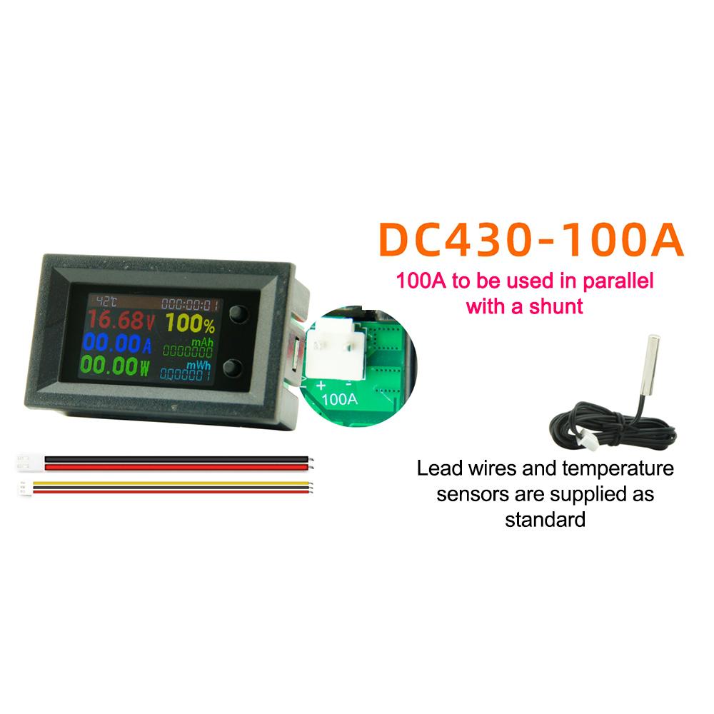DC4~30V 10A/50A/100A Цифровой вольтметр амперметр 8-в-1 Многофункциональный тестер Мощность Энергия Частота Емкость Температура