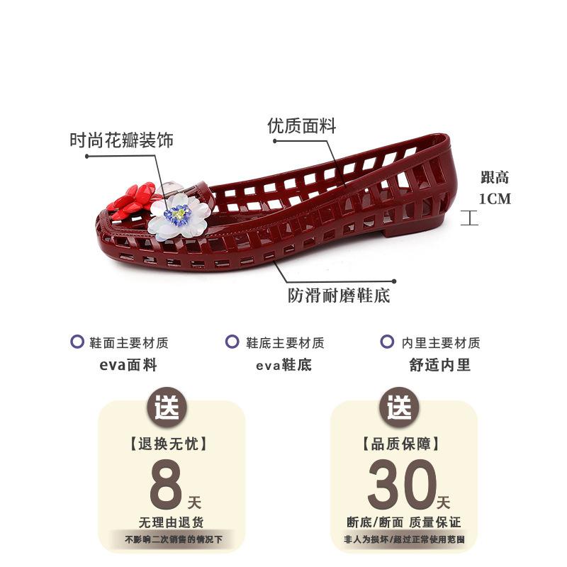 Модные простые и универсальные сандалии-шлепанцы с полым цветочным узором, женские, лето 2025, новая коллекция, повседневная темпераментная обувь с отверстиями