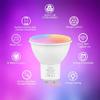 Светодиодная интеллектуальная лампочка GU10 с подключением ZigBee, регулируемой яркостью RGB C+W 85-265 В, подходит для гостиных.