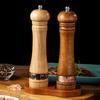 8-inch Manual Pepper Grinder Wooden Salt Pepper Mill Acrylic Ceramic Core Freshly Ground Pepper Seasoning Grinding Milling