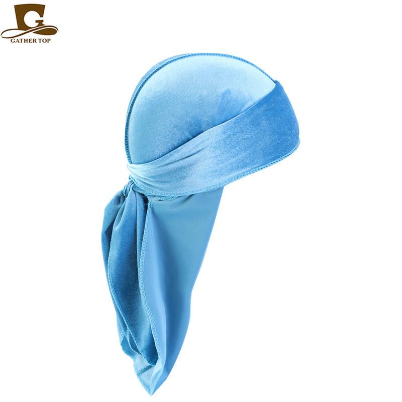 Европейская и американская супермягкая бархатная длиннохвостая пиратская шляпа, длинная вымпел-шляпа, лысая шляпа Durag