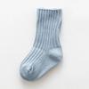 Autumn Winter 100% Cotton Baby Socks for Kids Girls Boy Solid Color Toddler Knitted Socks Children Tube Socks For 0-5 Years