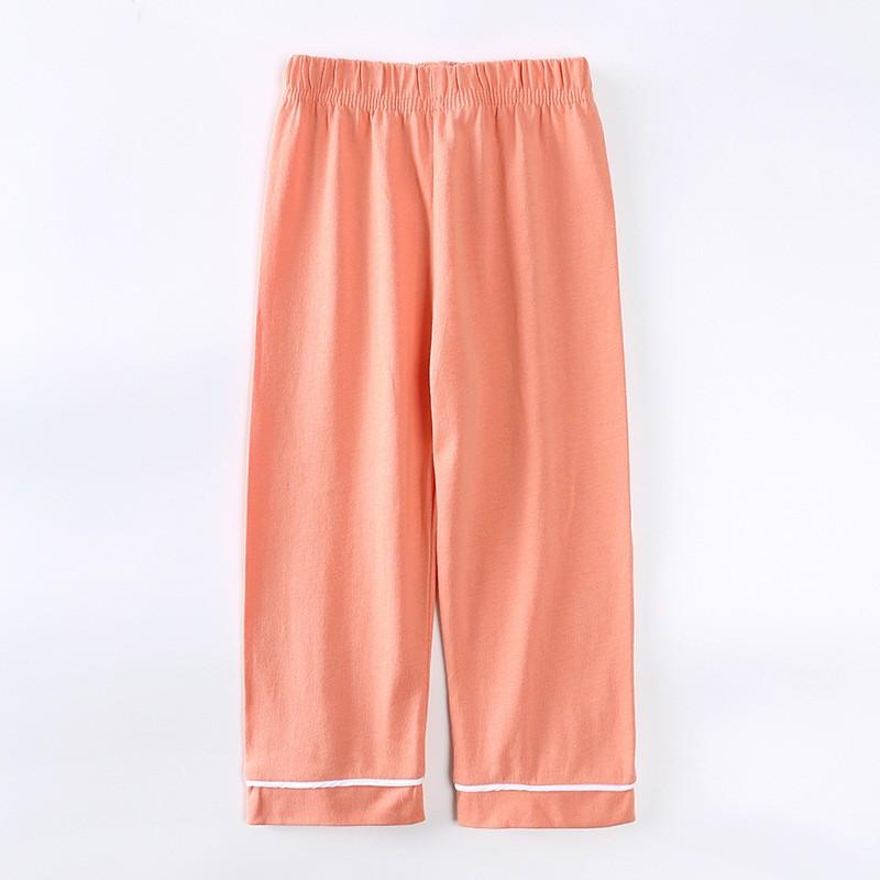 Весенне-осенние простые свободные пижамные комплекты для маленьких мальчиков и девочек, однотонная хлопковая одежда для сна с длинными рукавами для малышей, костюмы из 2 предметов, От 0 до 5 лет