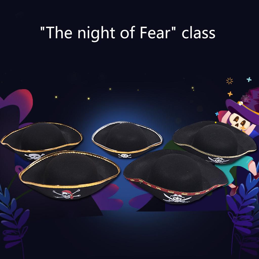 Пиратская шляпа для сценического шоу, для косплей-вечеринки, треуголка, шляпа для вечеринки на Хэллоуин, пиратский костюм для ролевых игр