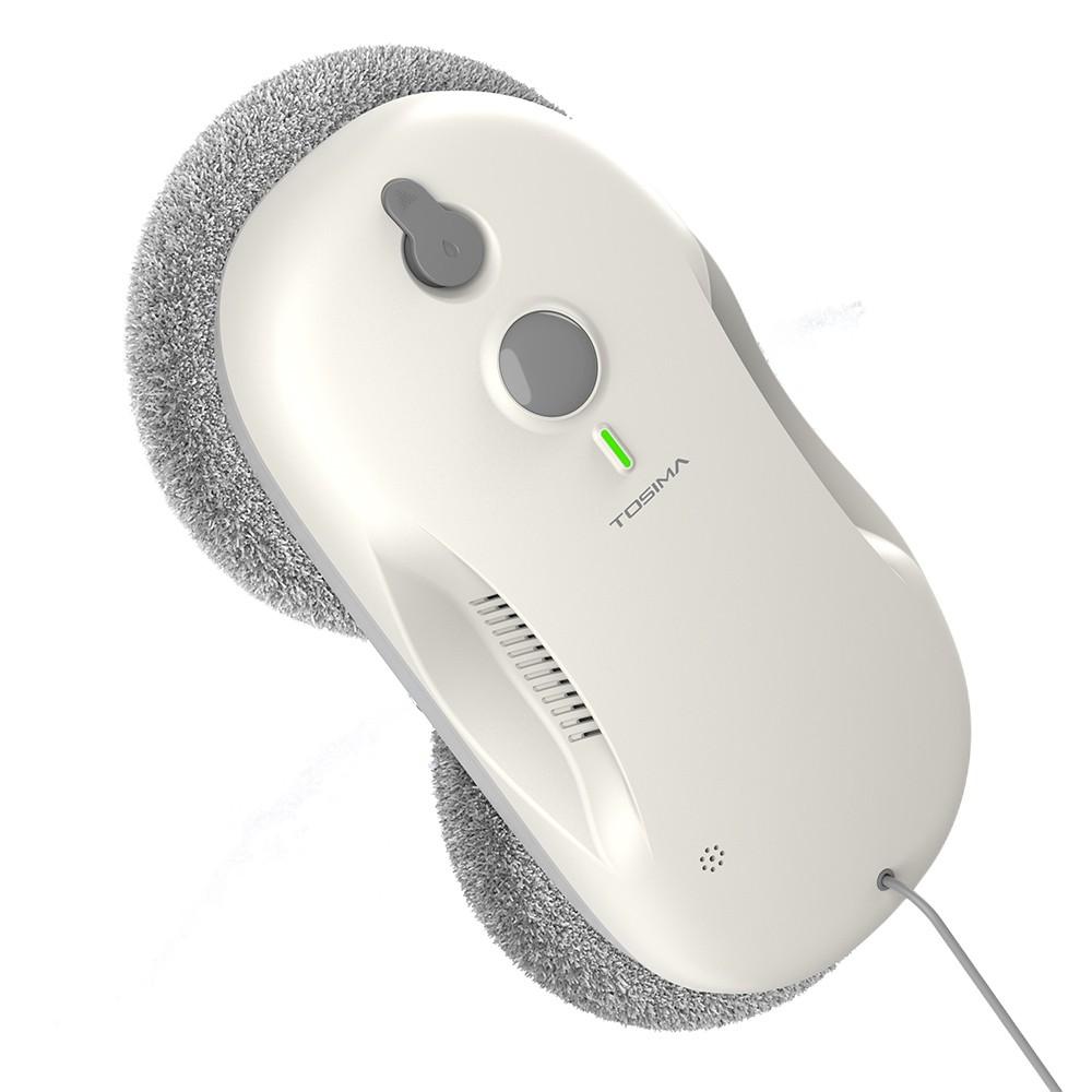 Восстановленный робот для мытья окон TOSIMA W3, Макс. сила всасывания 3800 Па, Двунаправленное автоматическое распыление, с 12 швабрами