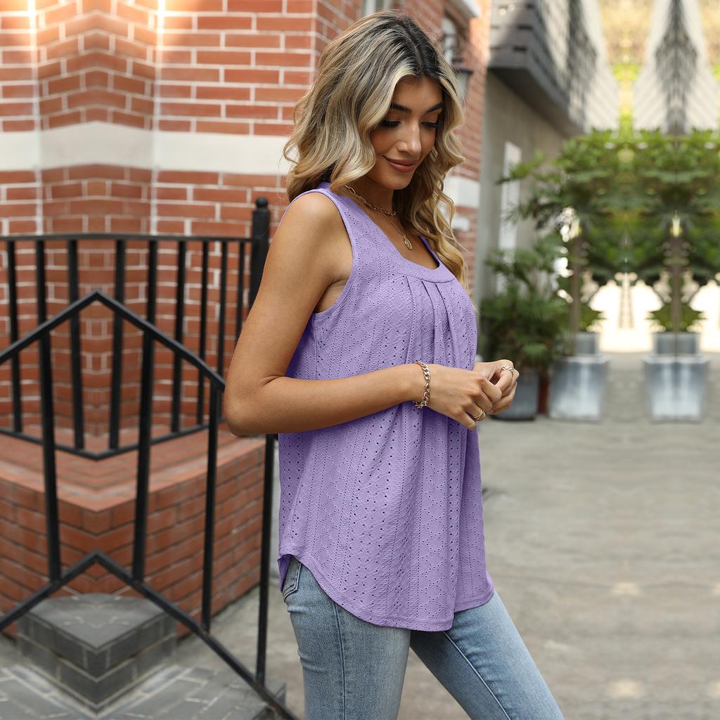 GMXIA Женские модные повседневные однотонные блузки и рубашки без рукавов с квадратным воротником и принтом