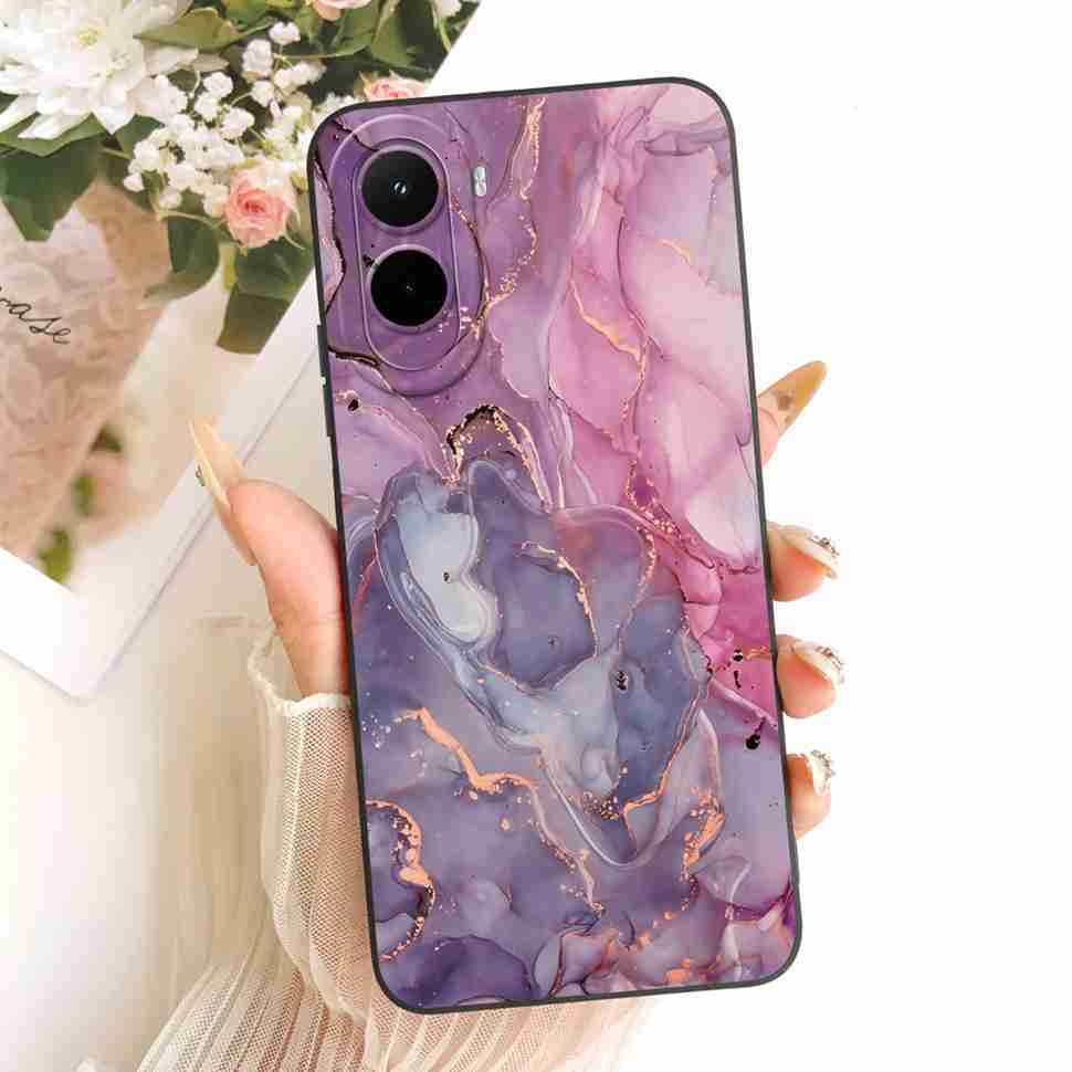 Silicone Case For Xiaomi Poco M7 4G Case Cute Cat Flowers Soft Slim Phone Cases For Xiaomi Poco M7 PocoM7 4G Cover Bumper
