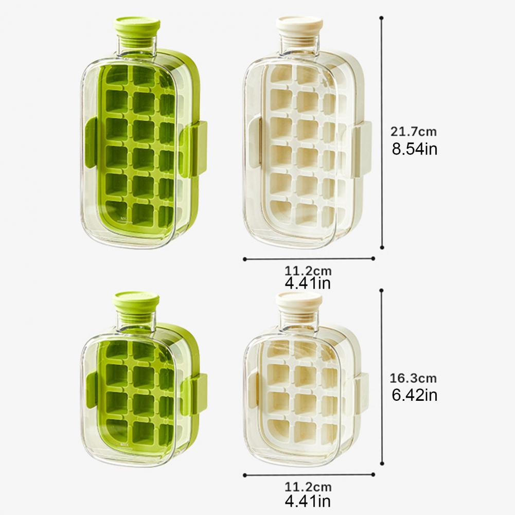 Leakproof Ice Tray 2-in-1 Ice Cube Mold Storage Cup Leakproof Silicone Ice Kettle with Pressing Mold Reusable Portable Water