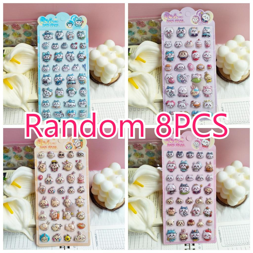 Kawaii Chiikawa 3D Relief Stickers, Self-Adhesive Cartoon Decals for Laptop Water Bottle Gift