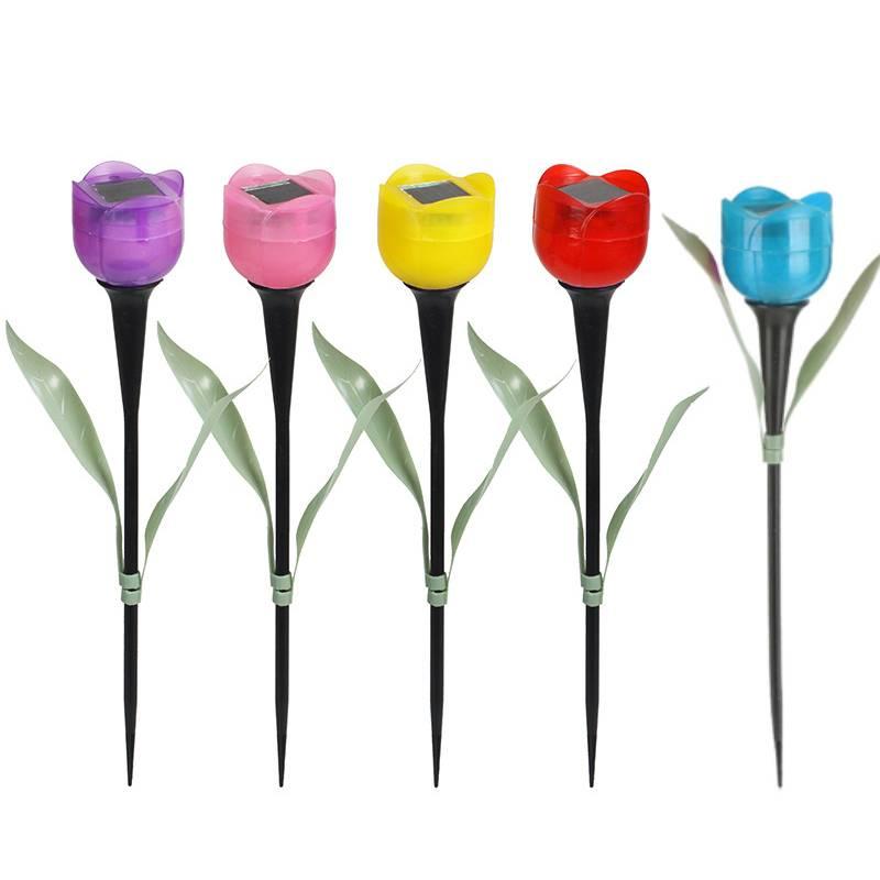 Waterproof Outdoor Solar Tulip Bulb Garden Courtyard Lawn Landscape Night Light