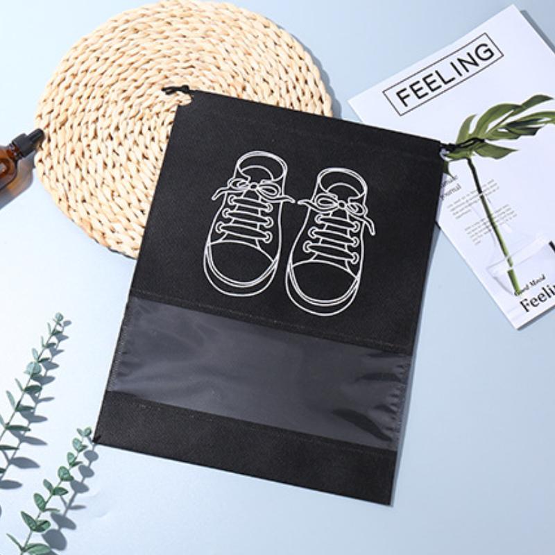 5/10 шт. Мешок для хранения обуви из нетканого материала, мешок для обуви на шнурке, дорожный мешок для хранения, пыленепроницаемый и экологичный мешок