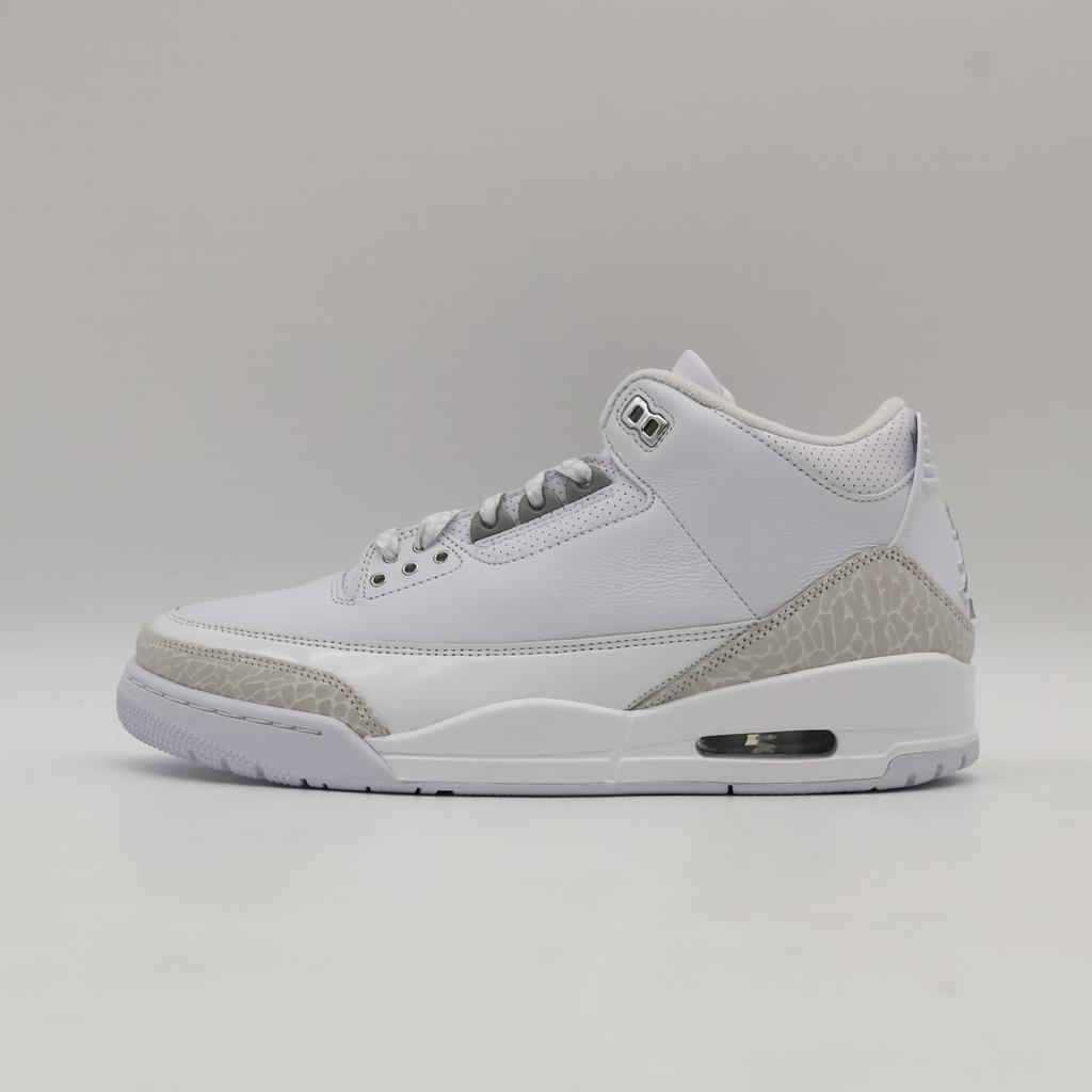 CT8532-111 Nike Air Jordan 3 Retro Pure Money Белый и Серебристый (2025) (Мужской)