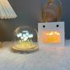 Elegant LED Tulip Decor In Glass Dome - Art Deco Night Light, Ideal for Christmas & Valentine's Day Gift