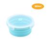 Round Folding Lunch Box With Lid Food Container Box Portable Microwave Folding Bowl  Kitchen