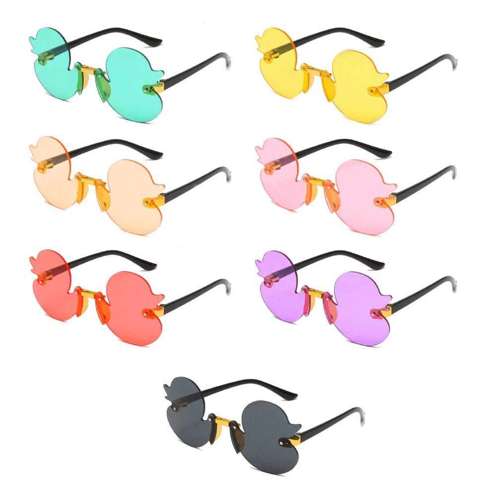 Colorful Children's Sunglasses UV400 Protection Party Decorative Glasses Rimless Shades  for Kids
