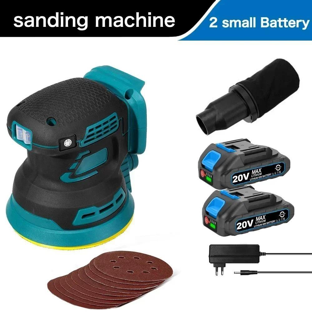 Brushless Electric Random Orbital Sander Portable 3-speed Adjustable Polisher Tool Car Paint Care Rust Removal Polishing Grinder