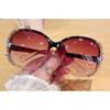 Fashion Shiny Rhinestone Sunglasses Oversized Uv Protection Sun Protection Sun Glasses Gradient Lens Shades For Women