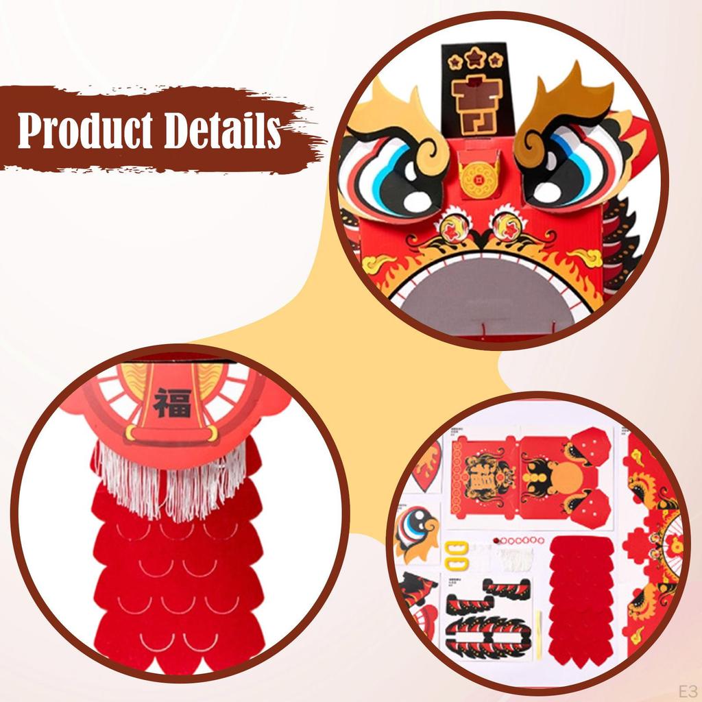 Набор для поделок «Китайский танец льва», Годовое украшение, Головной убор ручной работы для