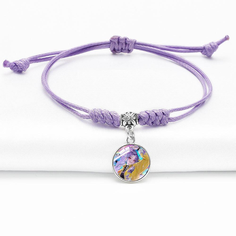 Простой Стильный Плетеный Браслет Руми Зои Мира Узел Алмаза Ювелирное Изделие Регулируемый Браслет с Подвеской