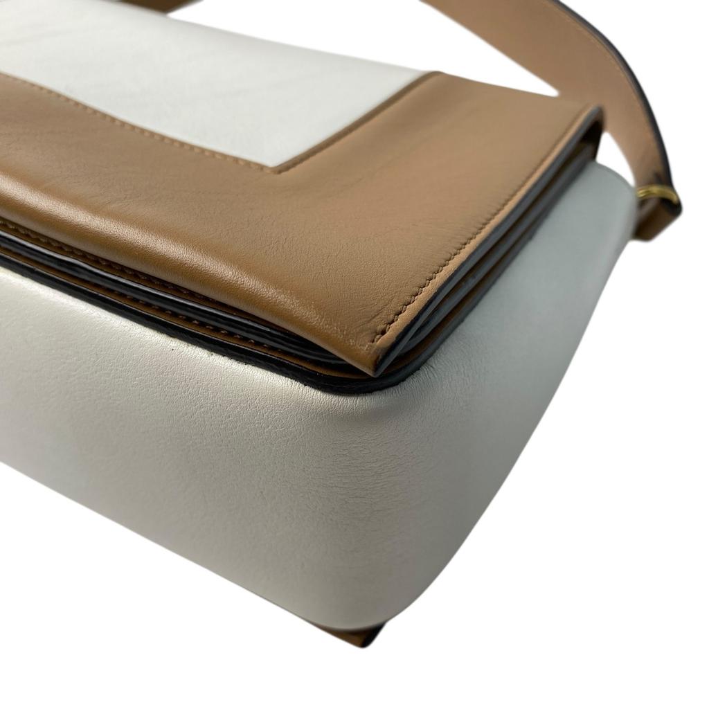 Used CELINEShoulder Bag Brown/white leather Women