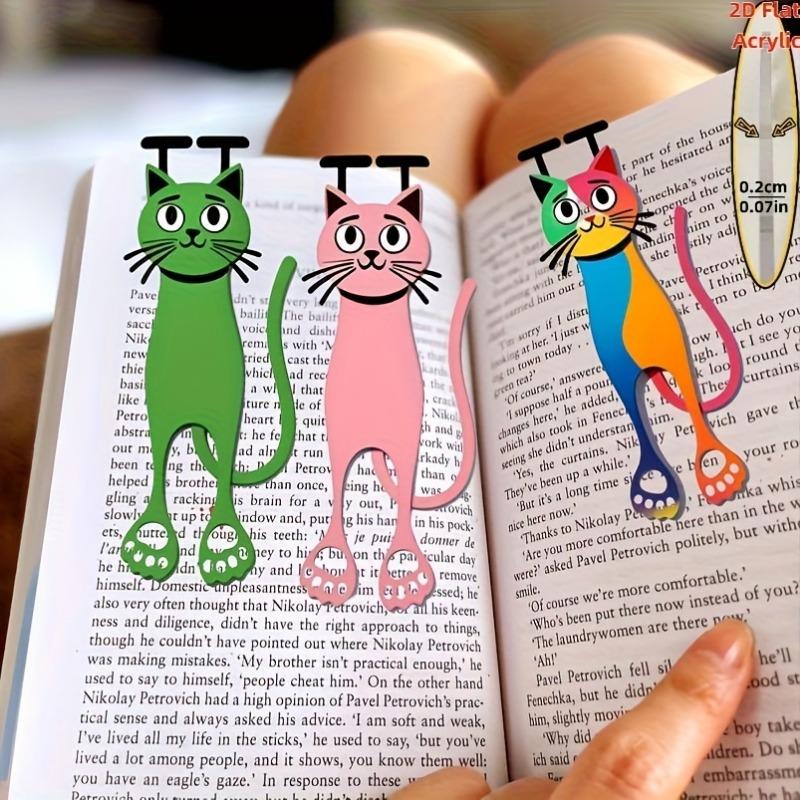 Акриловый 2D набор из 3-х закладок для книг с кошками