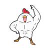 Xiaomi Anime Fitness Animals Muscle Mouse Enamel Pins Rooster Frog Egg Fitness Weight Lifting Brooches Bag Lapel Badge Fun Jewelry Gift