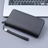 Men's Large Capacity Long Zipper Wallet Wristlet Clutch and Phone Bag