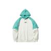 Li Ning Skateboard Series Fake Two-Piece Striped Splicing Pullover Hoodie Men Hoodies Champagne-White Ice-Porcelain-Green AWDR119-3