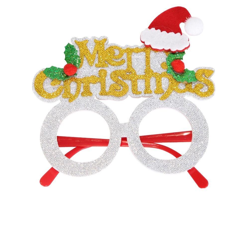 Party Decorations Christmas Frame Glasses Christmas Decorative Glasses Santa Claus Eyeglasses